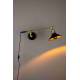 Lampe Murale Penelope Noir Dutchbone Eclairage en Métal Couleur Laitonnée et Noire 19x19x60cm