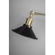 Lampe Murale Penelope Noir Dutchbone Eclairage en Métal Couleur Laitonnée et Noire 19x19x60cm