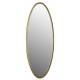 Miroir Matz Ovale L Laiton Antique Woody Glace Design Décoration en Métal Couleur Laitonnée et Verre 3x60x160cm