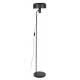 Lampadaire Landon Woody Luminaire Design Eclairage sur Pied en Métal Noir 24x24x135cm