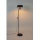 Lampadaire Landon Woody Luminaire Design Eclairage sur Pied en Métal Noir 24x24x135cm