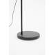 Lampadaire Landon Woody Luminaire Design Eclairage sur Pied en Métal Noir 24x24x135cm