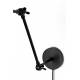 Applique Murale Articulée Xavi Noir Woody Luminaire Design en Métal Galvanisé Couleur Noire 17x61x70cm
