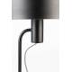 Lampe de Table Landon Woody Luminaire Design Eclairage sur Pied en Métal Noir 24x24x42cm
