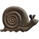 Pas Japonais Motif Escargot Décoration de Jardin en Fonte Patinée Marron 2x21x32cm