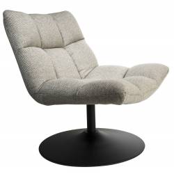 Fauteuil Design Lounge Bar Dutchbone Tendance Siège de Salon Tissu Beige 66x78x81cm