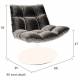 Fauteuil Design Lounge Bar Dutchbone Tendance Siège de Salon Tissu Beige 66x78x81cm