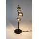Lampe de Table Monica Smoke Woody Luminaire Design Eclairage sur Pied en Métal Noir et Verre Fumé 15x15x61cm