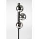 Lampe de Table Monica Smoke Woody Luminaire Design Eclairage sur Pied en Métal Noir et Verre Fumé 15x15x61cm