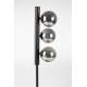 Lampe de Table Monica Smoke Woody Luminaire Design Eclairage sur Pied en Métal Noir et Verre Fumé 15x15x61cm