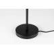 Lampe de Table Monica Smoke Woody Luminaire Design Eclairage sur Pied en Métal Noir et Verre Fumé 15x15x61cm