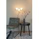 Applique Murale Monica Blanc Woody Luminaire Design Eclairage Mural en Métal Noir et Verre Blanc 15x18,5x38cm