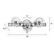 Applique Murale Monica Blanc Woody Luminaire Design Eclairage Mural en Métal Noir et Verre Blanc 15x18,5x38cm