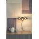 Applique Murale Monica Smoke Woody Luminaire Design Eclairage Mural en Métal Noir et Verre Fumé 15x18,5x38cm
