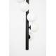 Applique Murale Monica Blanc Woody Luminaire Design Eclairage Mural en Métal Noir et Verre Blanc 15x18,5x38cm
