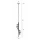 Applique Murale Monica Blanc Woody Luminaire Design Eclairage Mural en Métal Noir et Verre Blanc 15x18,5x38cm