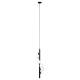Applique Murale Monica Blanc Woody Luminaire Design Eclairage Mural en Métal Noir et Verre Blanc 15x18,5x38cm