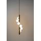 Applique Murale Monica Blanc Woody Luminaire Design Eclairage Mural en Métal Noir et Verre Blanc 15x18,5x38cm