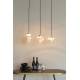 Suspension Robin Round Woody Luminaire Design Eclairage en Métal Or Satiné et Verre Couleur Cognac 18x21x134,5cm