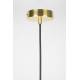 Suspension Robin Round Woody Luminaire Design Eclairage en Métal Or Satiné et Verre Couleur Cognac 18x21x134,5cm