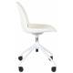 Chaise de Bureau Albert Kuip Blanc Zuiver Siège Pivotant et Réglable en Polypropylène, Tissu et Métal Blanc 45x52x88,4cm