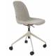 Chaise de Bureau Albert Kuip Taupe Zuiver Siège Pivotant et Réglable en Polypropylène, Tissu et Métal Taupe 45x52x88,4cm