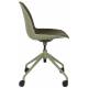 Chaise de Bureau Albert Kuip Vert Zuiver Siège Pivotant et Réglable en Polypropylène, Tissu et Métal Vert 45x52x88,4cm