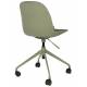 Chaise de Bureau Albert Kuip Vert Zuiver Siège Pivotant et Réglable en Polypropylène, Tissu et Métal Vert 45x52x88,4cm