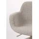 Chaise de Bureau Albert Kuip Taupe Zuiver Siège Pivotant et Réglable en Polypropylène, Tissu et Métal Taupe 52x59,2x88,4cm