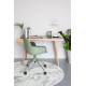 Chaise de Bureau Albert Kuip Vert Zuiver Siège Pivotant et Réglable en Polypropylène, Tissu et Métal Vert 52x59,2x88,4cm