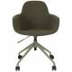 Chaise de Bureau Albert Kuip Vert Zuiver Siège Pivotant et Réglable en Polypropylène, Tissu et Métal Vert 52x59,2x88,4cm