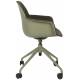 Chaise de Bureau Albert Kuip Vert Zuiver Siège Pivotant et Réglable en Polypropylène, Tissu et Métal Vert 52x59,2x88,4cm