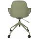 Chaise de Bureau Albert Kuip Vert Zuiver Siège Pivotant et Réglable en Polypropylène, Tissu et Métal Vert 52x59,2x88,4cm