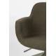 Chaise de Bureau Albert Kuip Vert Zuiver Siège Pivotant et Réglable en Polypropylène, Tissu et Métal Vert 52x59,2x88,4cm