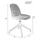 Lot de 2 Chaises Pivotantes Albert Kuip Swivel Taupe Zuiver Sièges en Polypropylène, Tissu et Métal Couleur Taupe 45x52x83,6cm