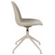 Lot de 2 Chaises Pivotantes Albert Kuip Swivel Taupe Zuiver Sièges en Polypropylène, Tissu et Métal Couleur Taupe 45x52x83,6cm