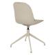 Lot de 2 Chaises Pivotantes Albert Kuip Swivel Taupe Zuiver Sièges en Polypropylène, Tissu et Métal Couleur Taupe 45x52x83,6cm
