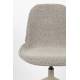Lot de 2 Chaises Pivotantes Albert Kuip Swivel Taupe Zuiver Sièges en Polypropylène, Tissu et Métal Couleur Taupe 45x52x83,6cm