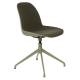 Lot de 2 Chaises Pivotantes Albert Kuip Swivel Vert Zuiver Sièges en Polypropylène, Tissu et Métal Vert 45x52x83,6cm