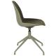 Lot de 2 Chaises Pivotantes Albert Kuip Swivel Vert Zuiver Sièges en Polypropylène, Tissu et Métal Vert 45x52x83,6cm