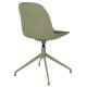 Lot de 2 Chaises Pivotantes Albert Kuip Swivel Vert Zuiver Sièges en Polypropylène, Tissu et Métal Vert 45x52x83,6cm