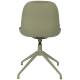 Lot de 2 Chaises Pivotantes Albert Kuip Swivel Vert Zuiver Sièges en Polypropylène, Tissu et Métal Vert 45x52x83,6cm