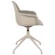 Lot de 2 Fauteuils de Table Pivotants Albert Kuip Swivel Taupe Zuiver Chaise 52x59,2x83,6cm
