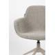 Lot de 2 Fauteuils de Table Pivotants Albert Kuip Swivel Taupe Zuiver Chaise 52x59,2x83,6cm