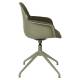 Lot de 2 Fauteuils de Table Pivotants Albert Kuip Swivel Vert Zuiver Chaise 52x59,2x83,6cm