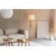 Lampadaire Fan Bambou Zuiver Luminaire sur Trépied Eclairage en Bambou Couleur Naturelle et Tissu Couleur Crème 50x50x155cm