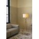Lampadaire Fan Bambou Zuiver Luminaire sur Trépied Eclairage en Bambou Couleur Naturelle et Tissu Couleur Crème 50x50x155cm
