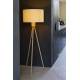 Lampadaire Fan Bambou Zuiver Luminaire sur Trépied Eclairage en Bambou Couleur Naturelle et Tissu Couleur Crème 50x50x155cm