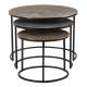 Set de 3 Tables Basses Rondes Gigogne Yuli Tables D'Appoint Athezza en Métal 3 Tailles 3 Coloris