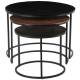Set de 3 Tables Basses Rondes Gigogne Yuli Tables D'Appoint Athezza en Métal 3 Tailles 3 Coloris